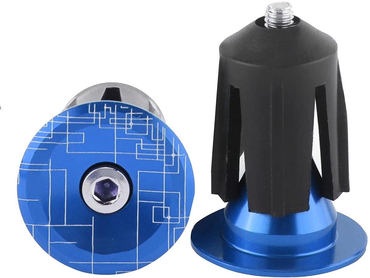 Fietsstuur Pluggen - Handvatdoppen Aluminium - Verbeter Rijervaring - Duurzaam Aluminium - 15.9-21.4 mm - Blauw