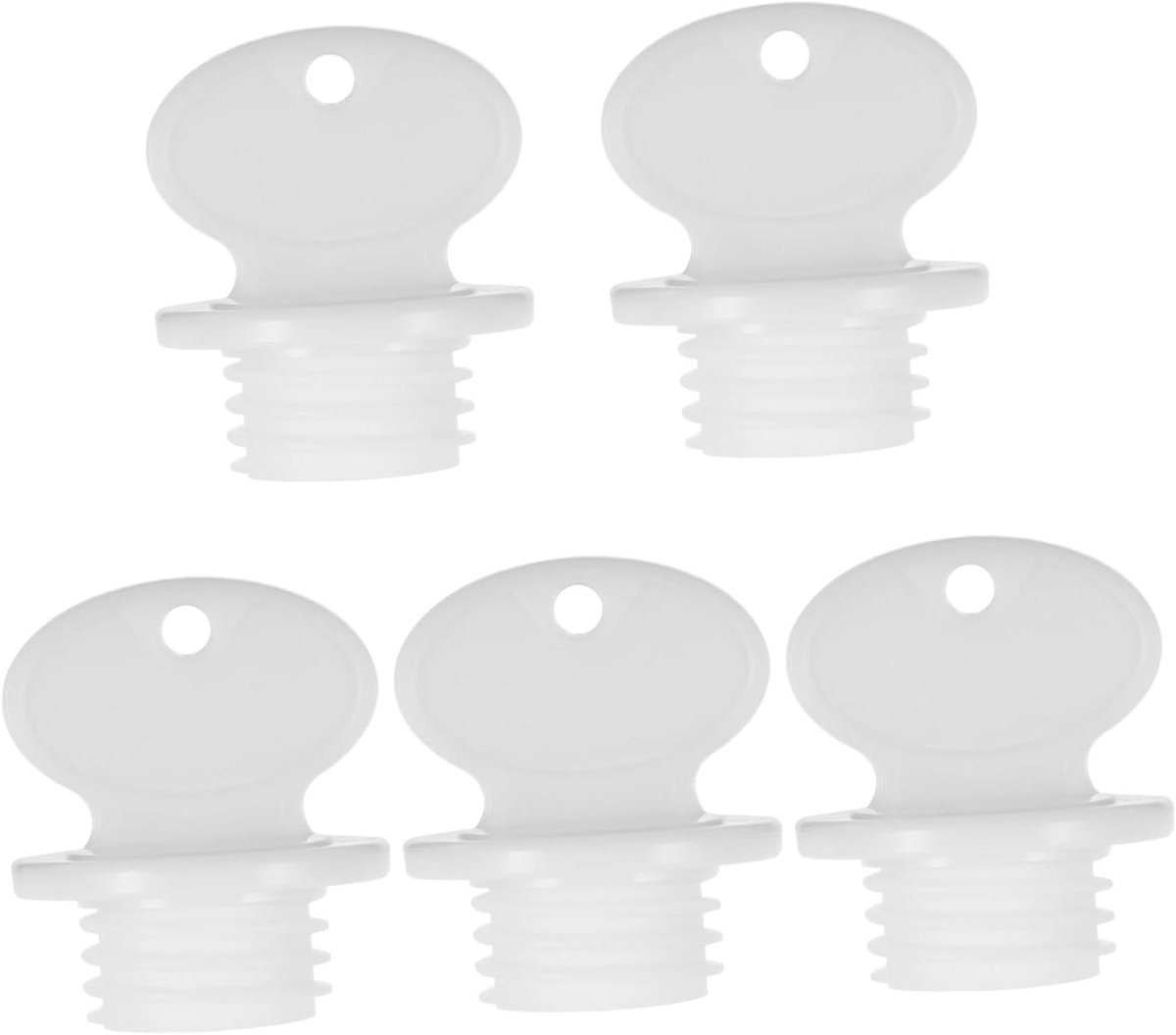 Warmwaterkruik Stoppers - Kruikdop Vervanging - Lekvrij Afsluiten - Hoge Dichtheid Plastic - 4x3.5x2.3 cm - Wit