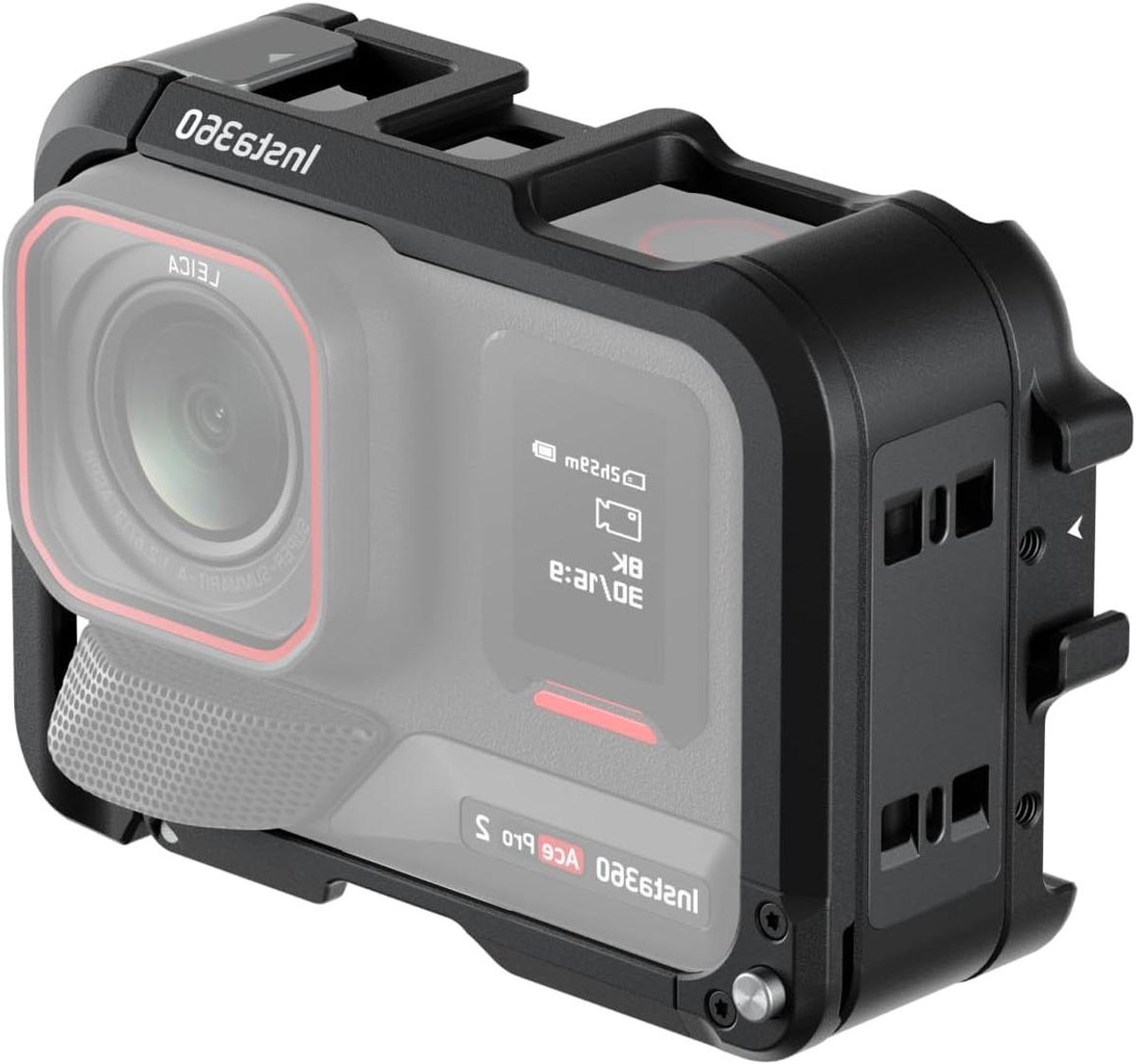 Camera Frame - Bescherm Frame - Actiecamera Gebruik - Volledige Toegang - Standaard Formaat - Zwart
