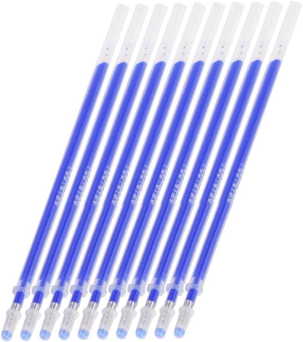 Warmte Uitwisbare Pen - Verdwijnende Marker - Tijdelijk Markeren - Stalen Penpunt - 100 Vullingen - Blauw
