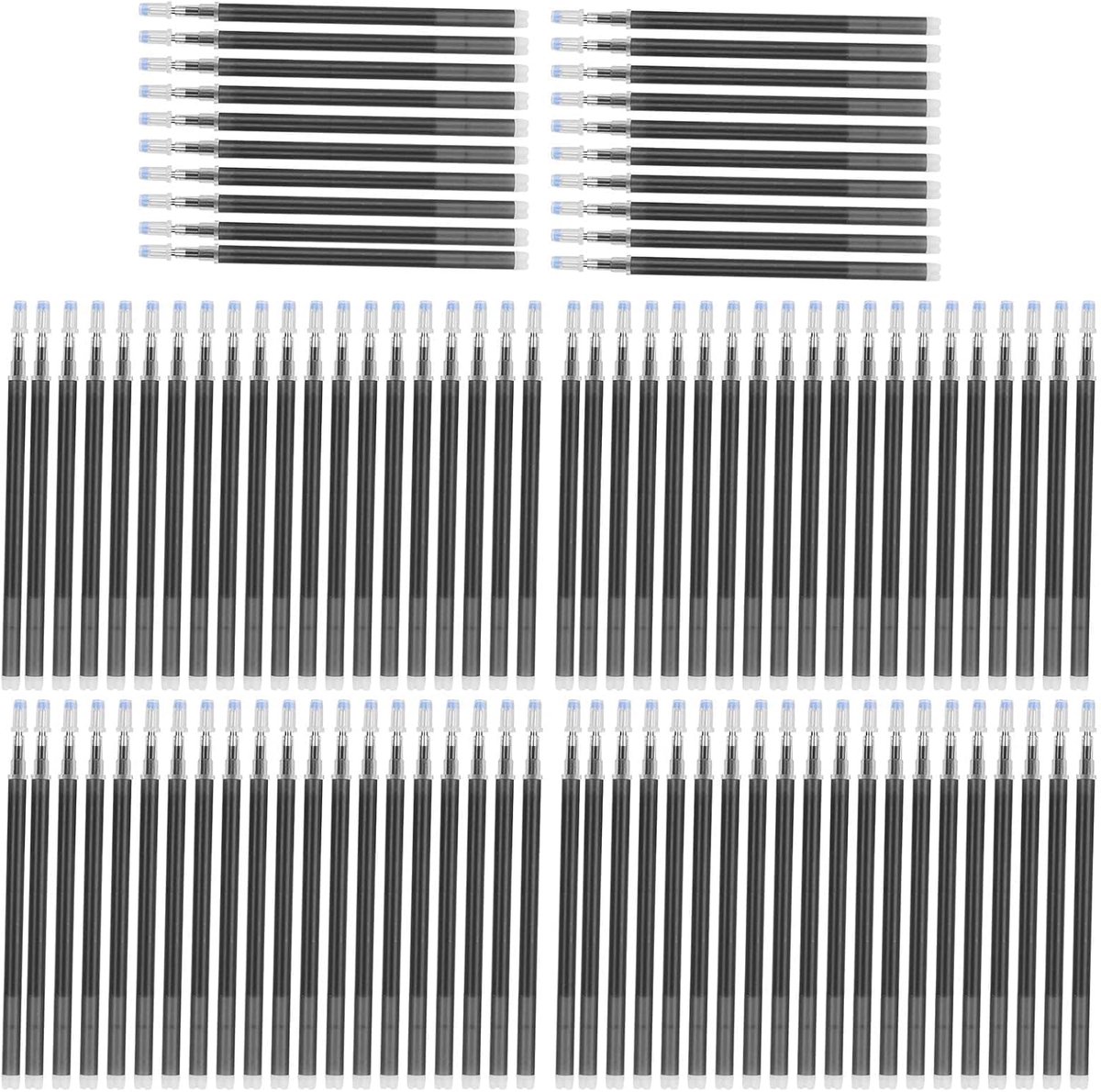 100 stks Warmte Uitwisbare Pennen Refill Stof Markering Pennen Uitwisbare Stof Markering Pennen Auto-Vanishing Pen Quilten Kleermakerij(zwart)