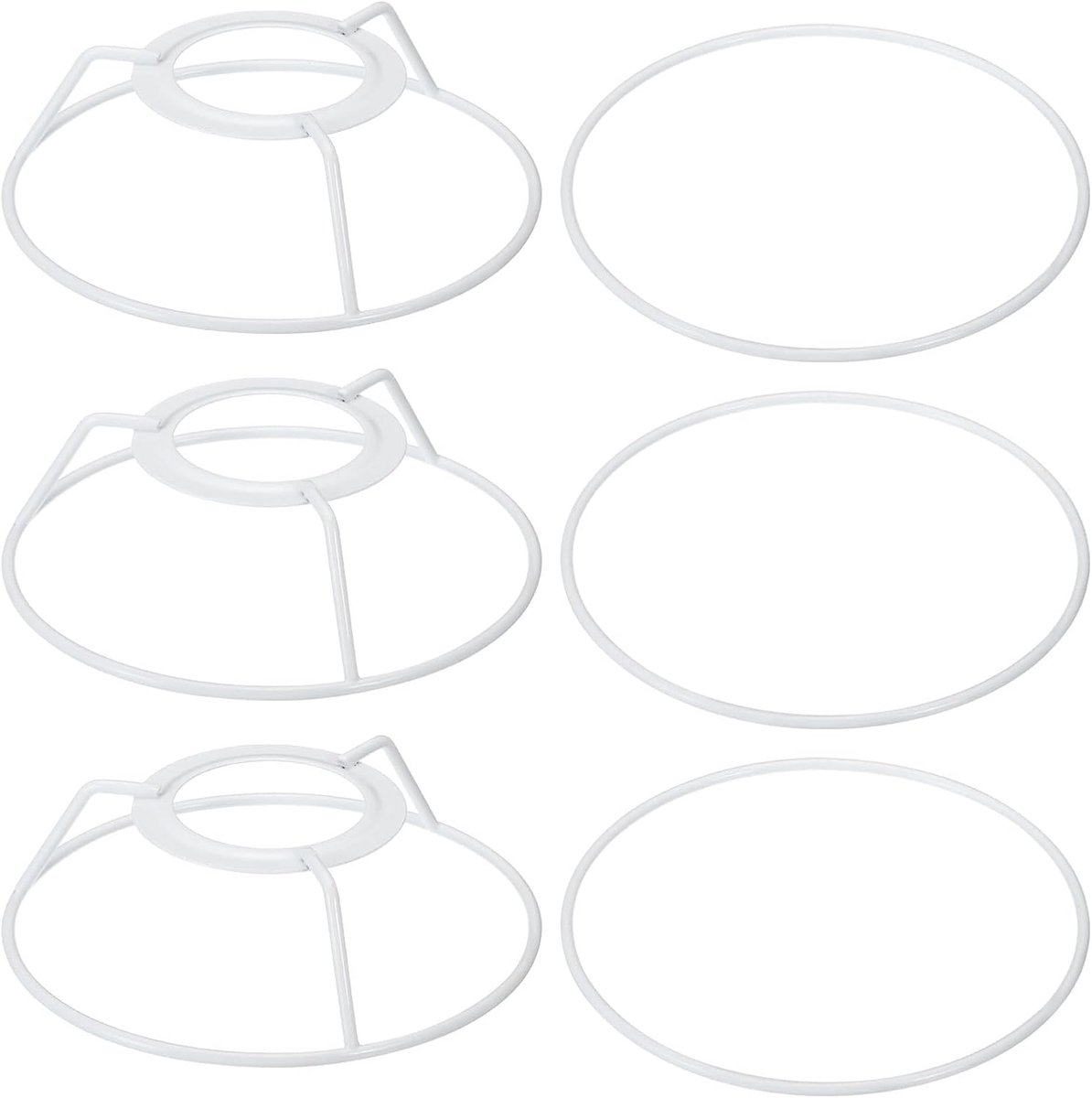 4,7 inch E26 E27 lampenkap ring frame met Europese installateur 3 Pack lampenkap houder draad frame DIY trommelring voor tafel staande lamp wit