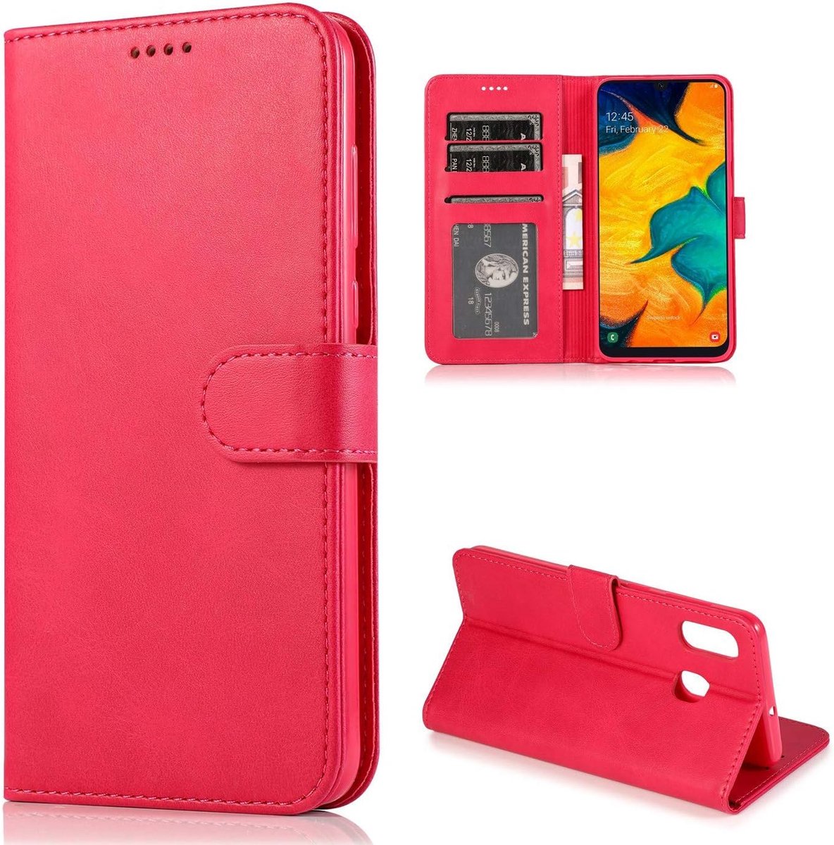 Beschermhoesje voor Samsung Galaxy A20E, leren klaphoes, mobiele