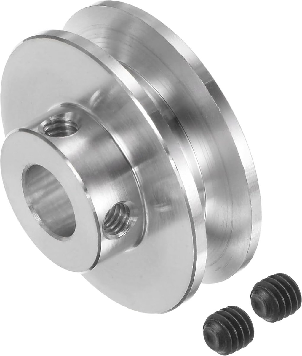 – [boring 8 mm x buitendiameter 31 mm] V-groef riemschijf van aluminiumlegering voor ronde PU-riem van 3-5 mm voor verschillende configuraties overdracht