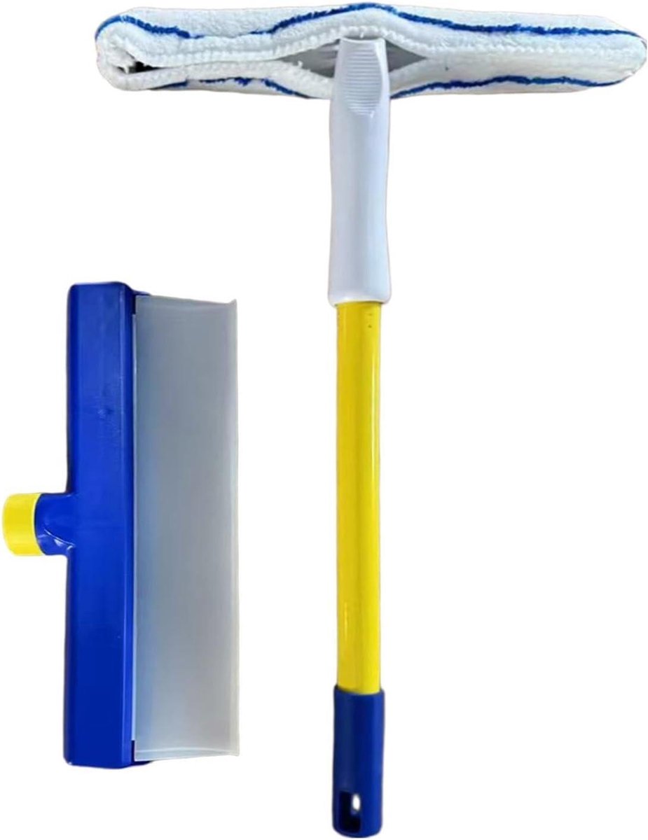 Raamtrekker - Wisser Schraper - Ramen Reinigen - Flexibele Siliconenlip - 39 x 30 cm - Blauw