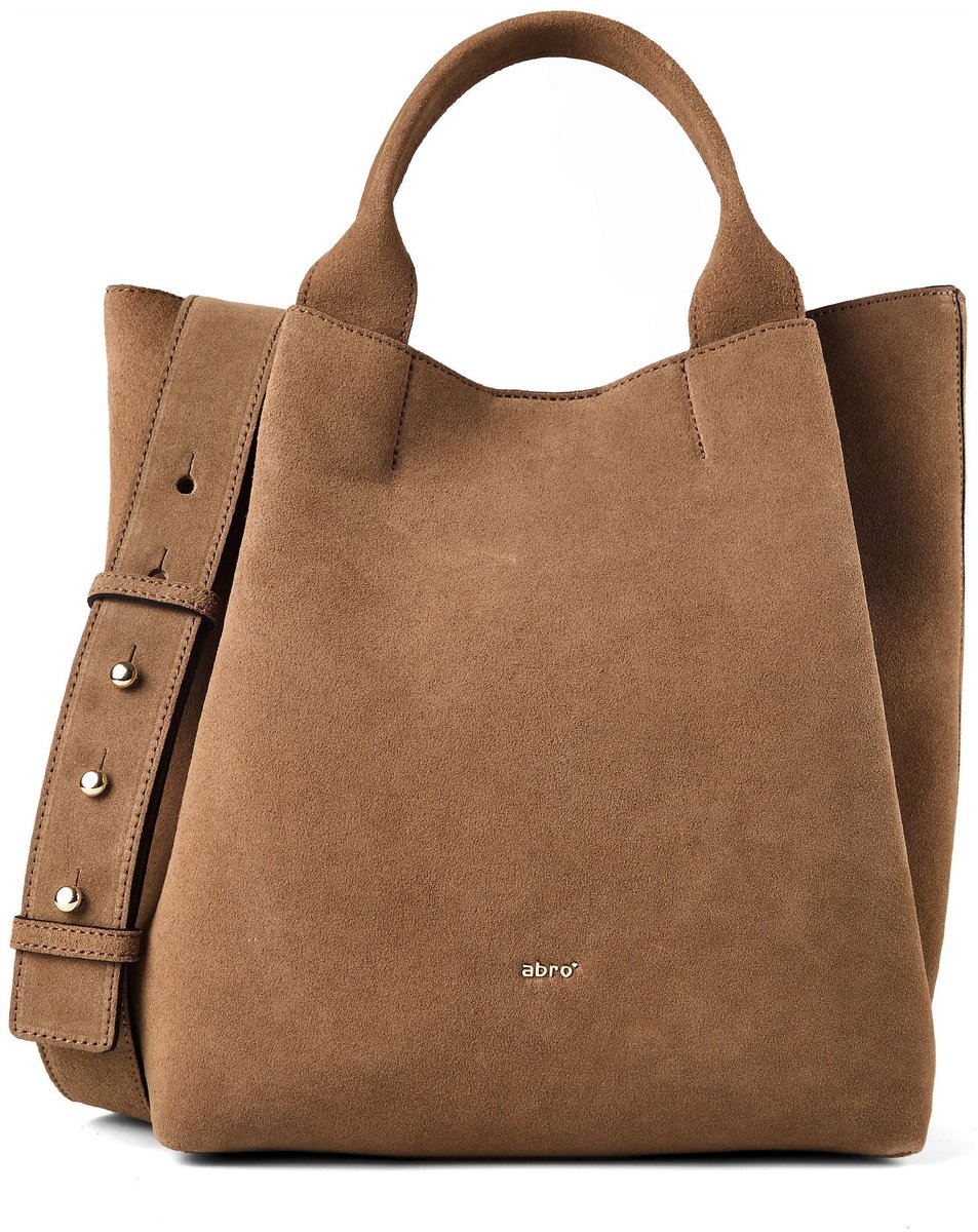 abro Essential Handtas M Leder 30 cm - Dames - cappuccino