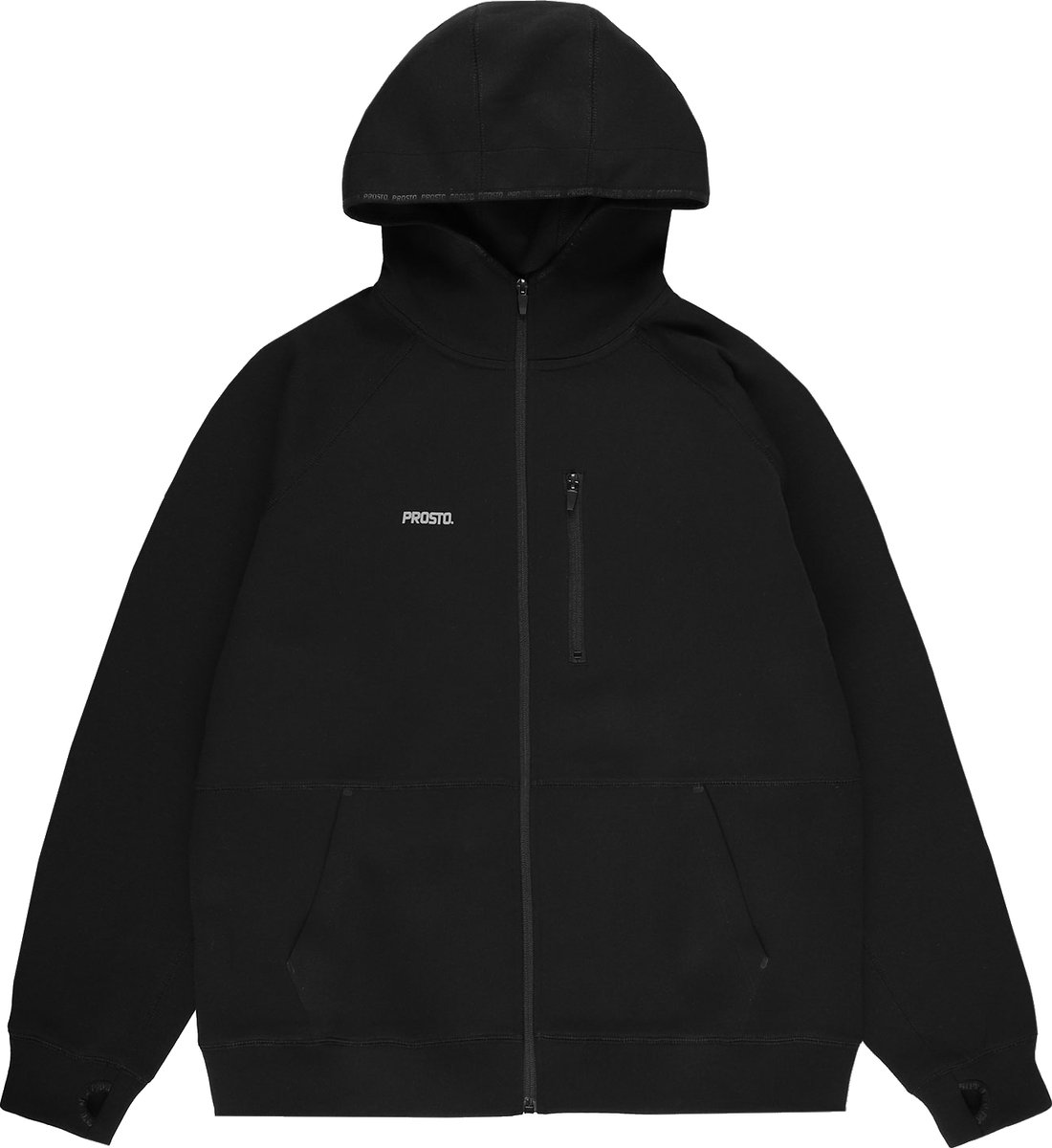 Prosto Tech Zip Speedy Hoodie, Mannen, Zwart, Sweatshirt, maat: M