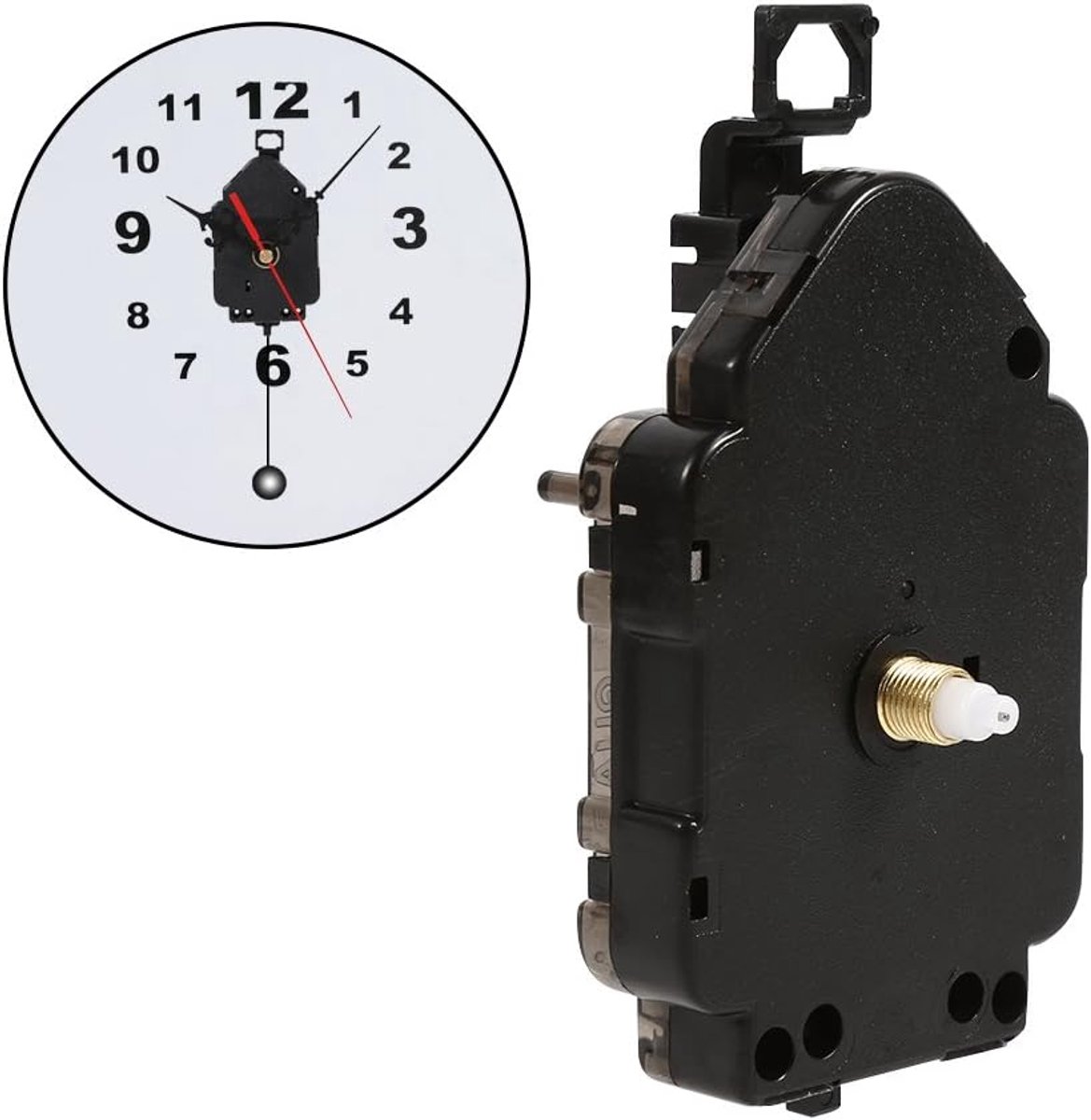SnelShoppen - DIY Pendule Beweging Quartz Wandklok Mechanisme Vervangingsonderdelen voor Wandklok - Stabiele ABS Kunststof - Zonder Wijzers en Batteri