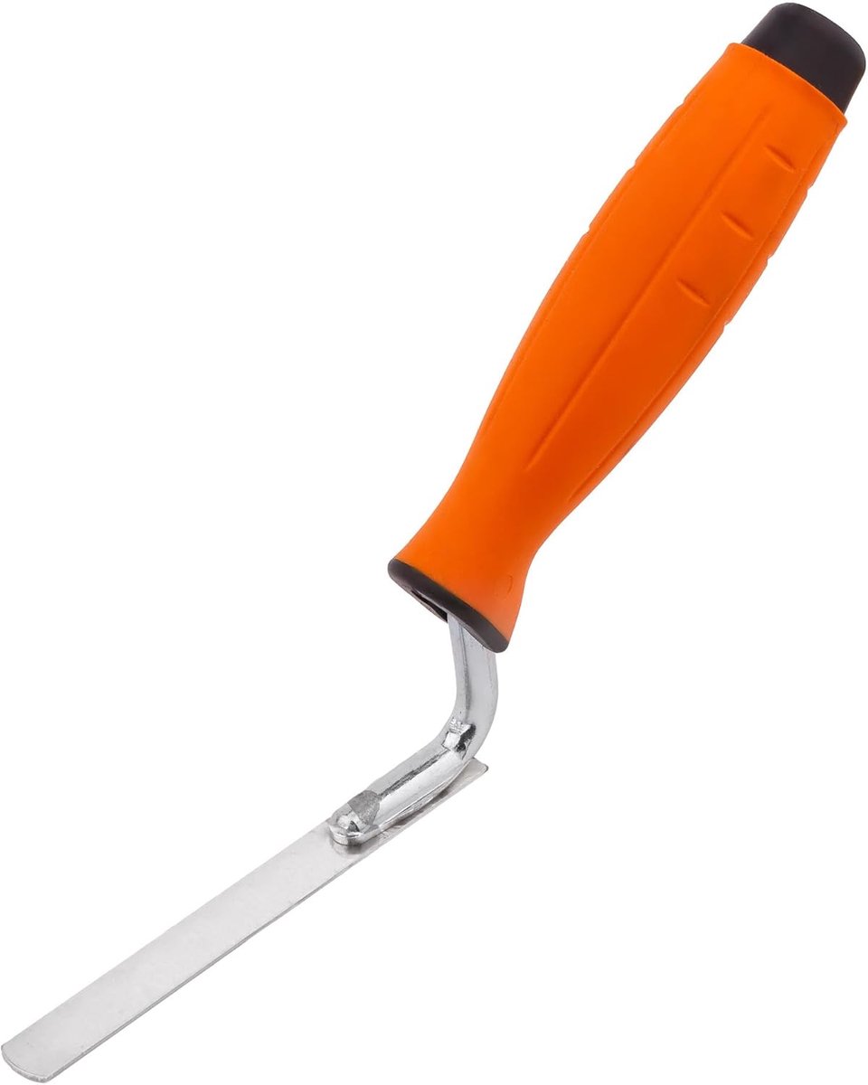 Troffel met baksteenafdichting, 12 mm, roestvrije Macon-troffel voor het vormen van voegen tussen stenen, buiswijzer met ergonomische handgreep, gemaakt in de EU