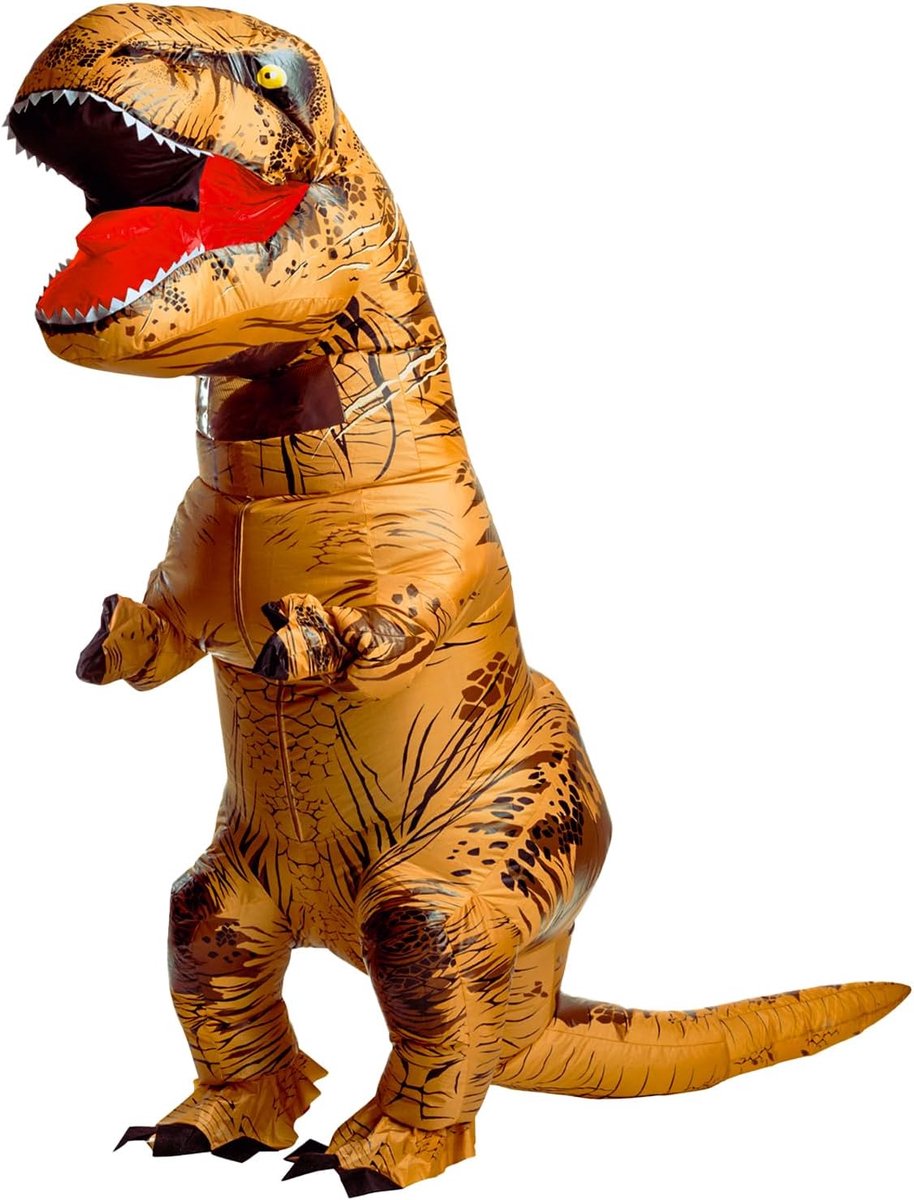 dinosauruskostuum voor volwassen kinderen, T-Rex dinosauruskostuums grappig Halloween dinosauruskostuum feest cosplay verkleedkleding mannen vrouwen feest
