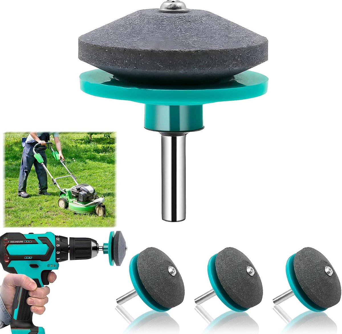 Grasmaaier-messenslijper, grasmaaier-messlijper, grasmaaier slijpen met gemak slijpen - praktisch en tijdbesparing - perfect voor tuingereedschap (groen)