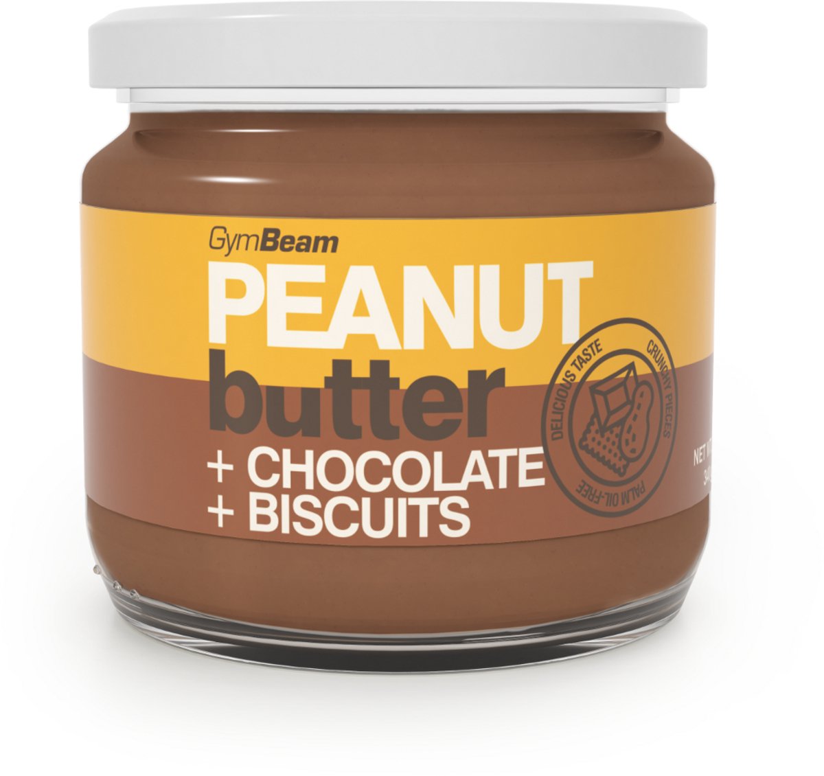 GymBeam Pindakaas met chocolade en koekjes 340 g