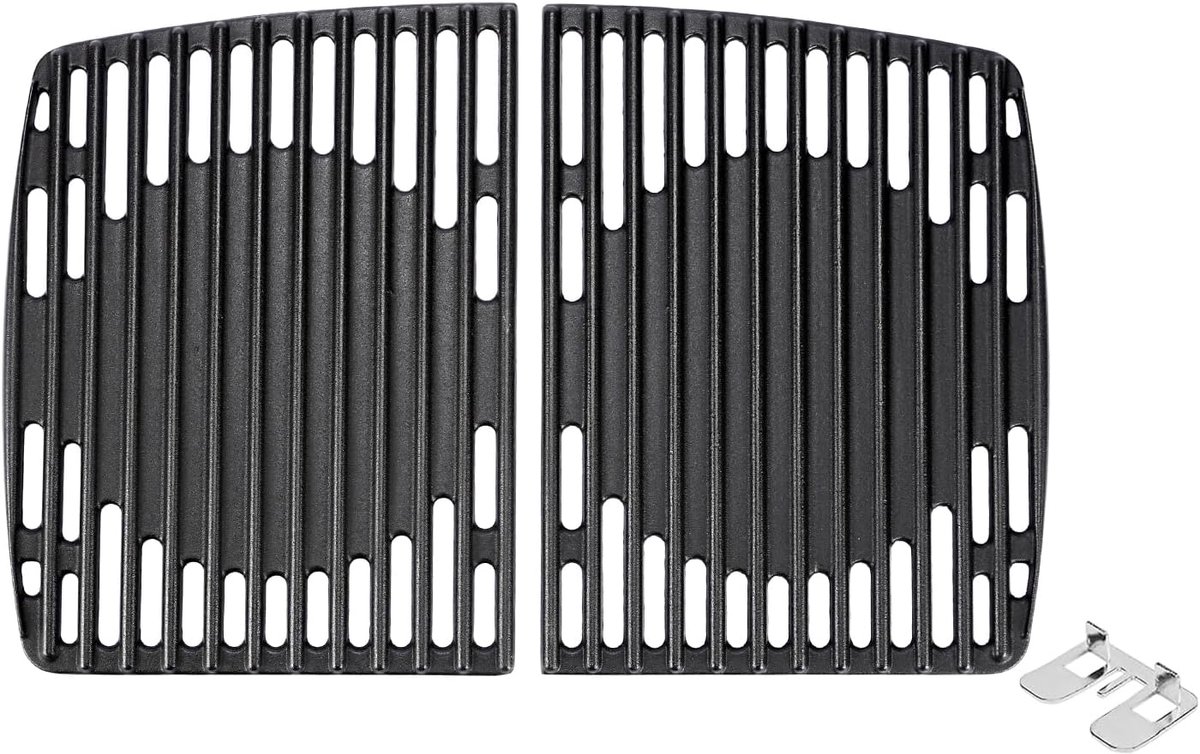 grillroosterset voor Enders Urban, Urban Pro, Explorer, Explorer Pro gasgrill, massief gietijzeren roosteraccessoires, 2-delige set, gietijzeren reserveonderdelen voor gasgrill, 2 stuks