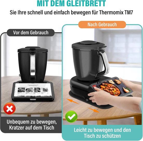 Viltmat voor Thermomix TM7, basisbescherming viltmat voor Thermomix Vorwerk keukenmachine TM7 accessoires onderlegger plank — afbeelding 3