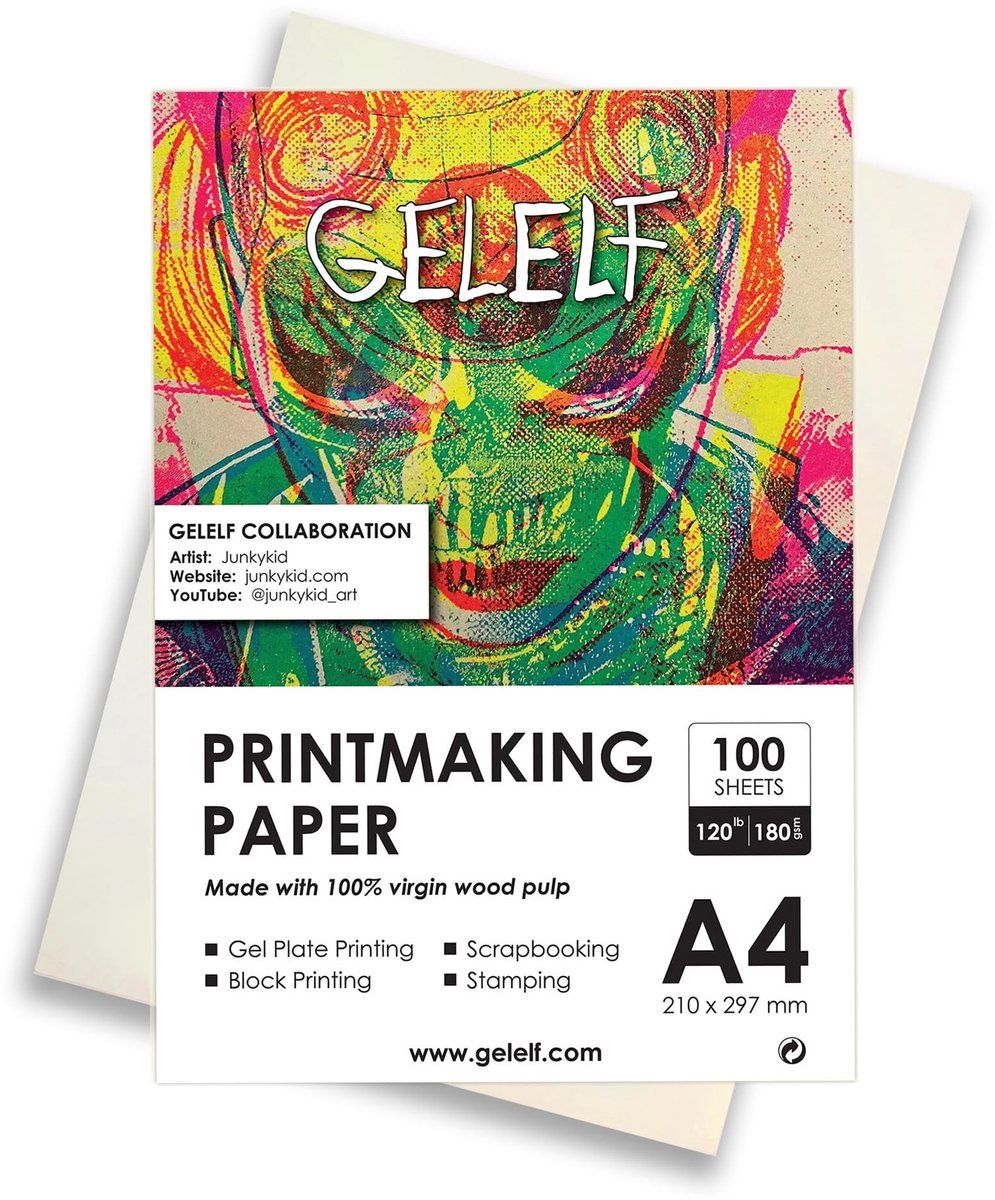 Omgoods - A4 Printpapier (100 Vellen) - 180g/m² Gel Plate Printpapier