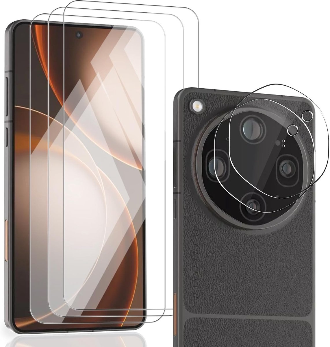 Beschermfolie voor OPPO Find X9 Ultra, 3 Stuks Screen Protector voor Pantserglas met 2 Stuks Camerabescherming, HD Anti-kras Folie, 9H Hardheid Displaybescherming