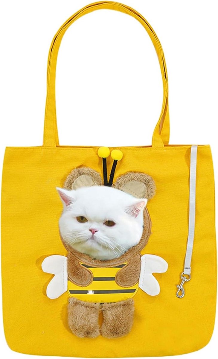 Honden Draagtas - Schoudertas Huisdier - Reizen met Hond - Ventilatie en Koeling - 44x44x2 cm - Enkele Kleur