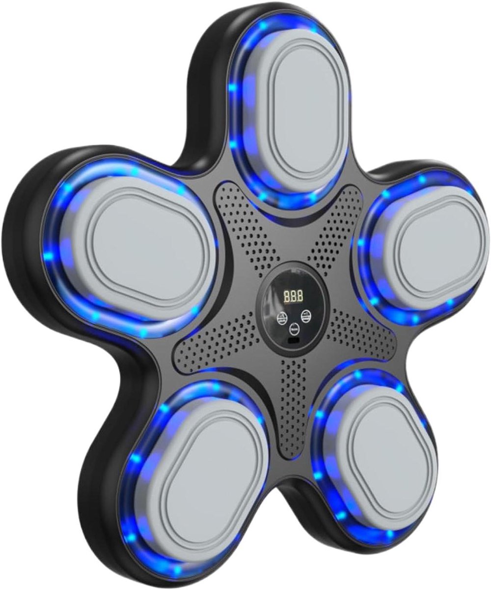 Muziek Boksmachine - Fitness Bokszak - Thuistraining - Draadloze Muziek Connectie - 39.6 x 38.3 x 6.7 cm - Zwart