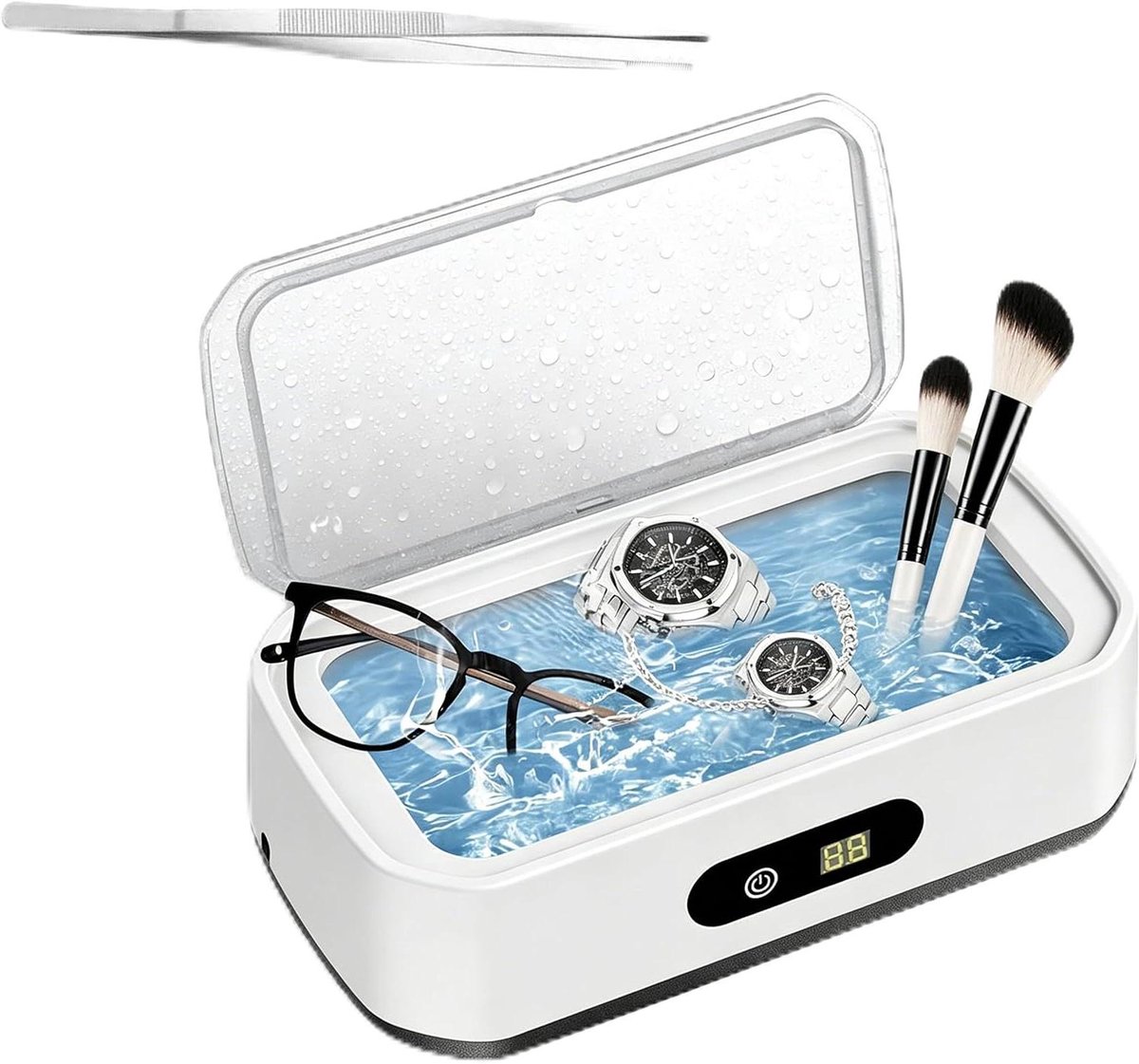 Ultrasone reiniger - Schoonmaakapparaat - Sieraden reinigen - Microbel technologie - 650 ml - Zwart