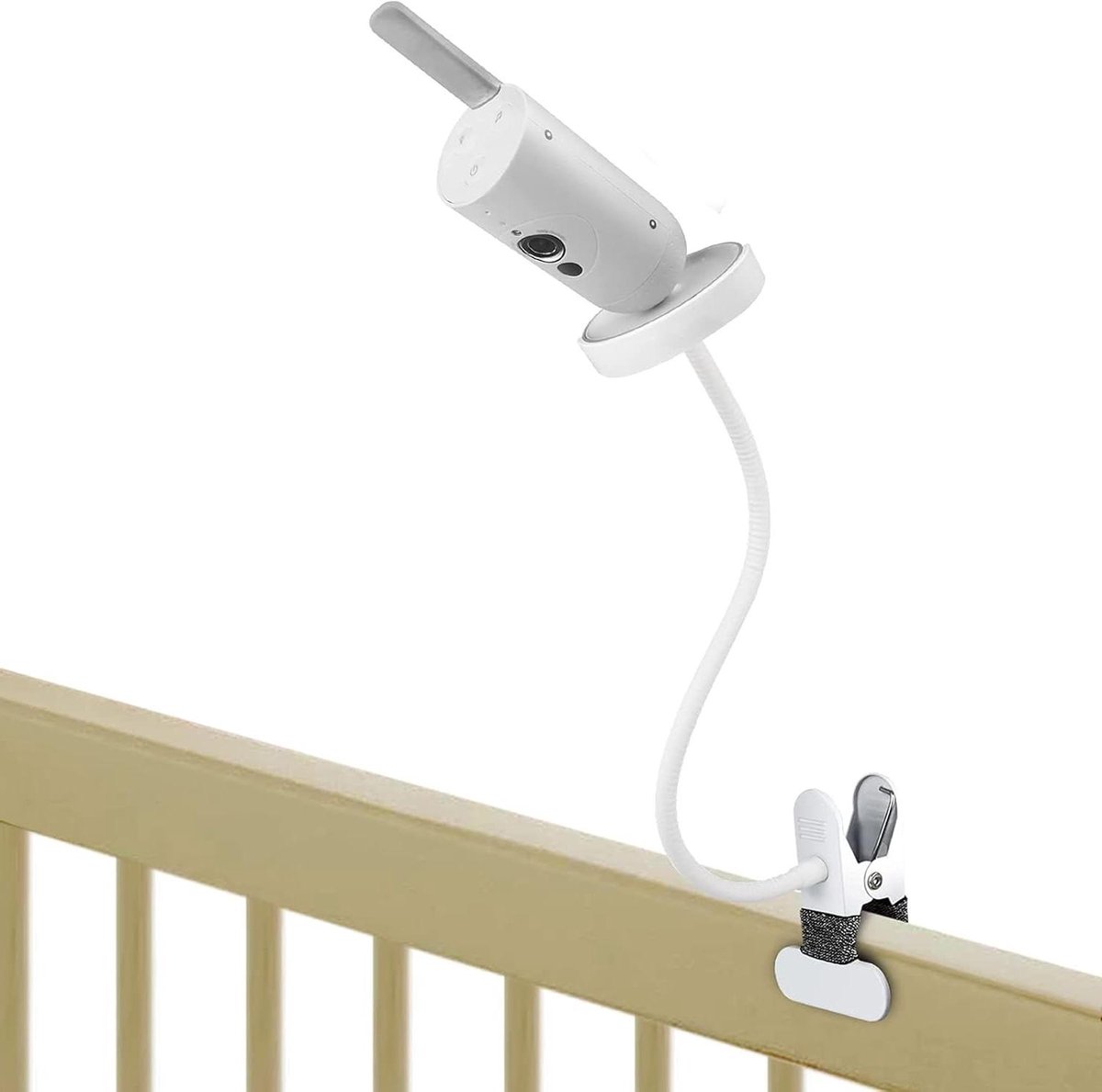 Babyfoon standaard - Camerahouder - Baby in zicht - Flexibele klem - 250 gram - Zwart