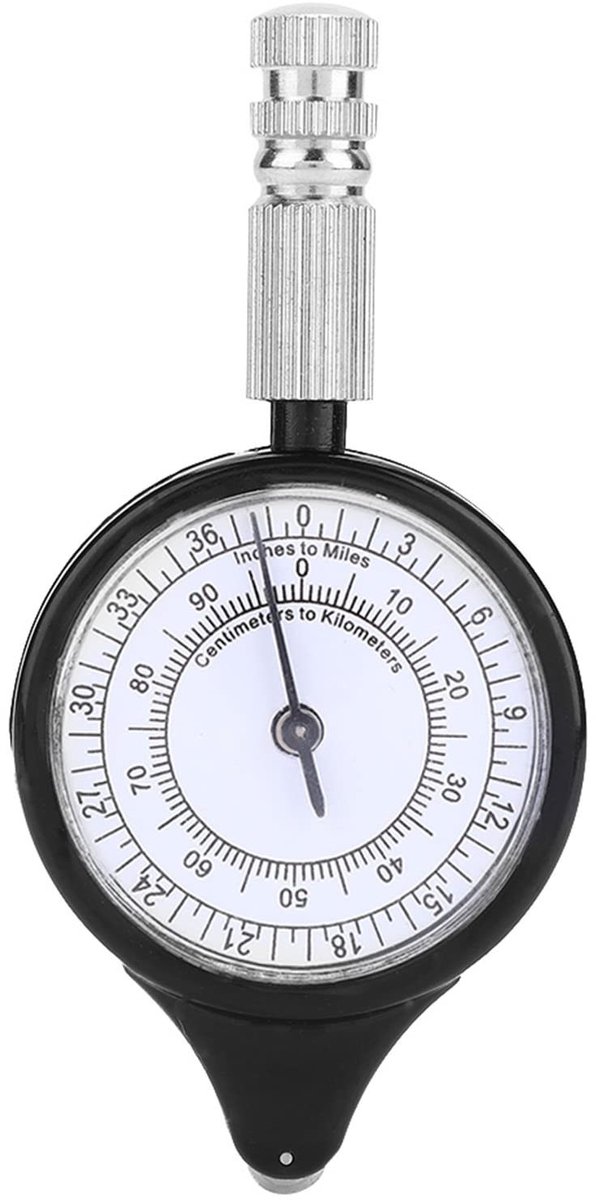 Dailygoods- Afstandscalculator Mini-buitenkaartmeter - Metalen Wiel - Lichtgewicht - Draagbaar - Slijtvast - Regenbestendig - Kaartmeter