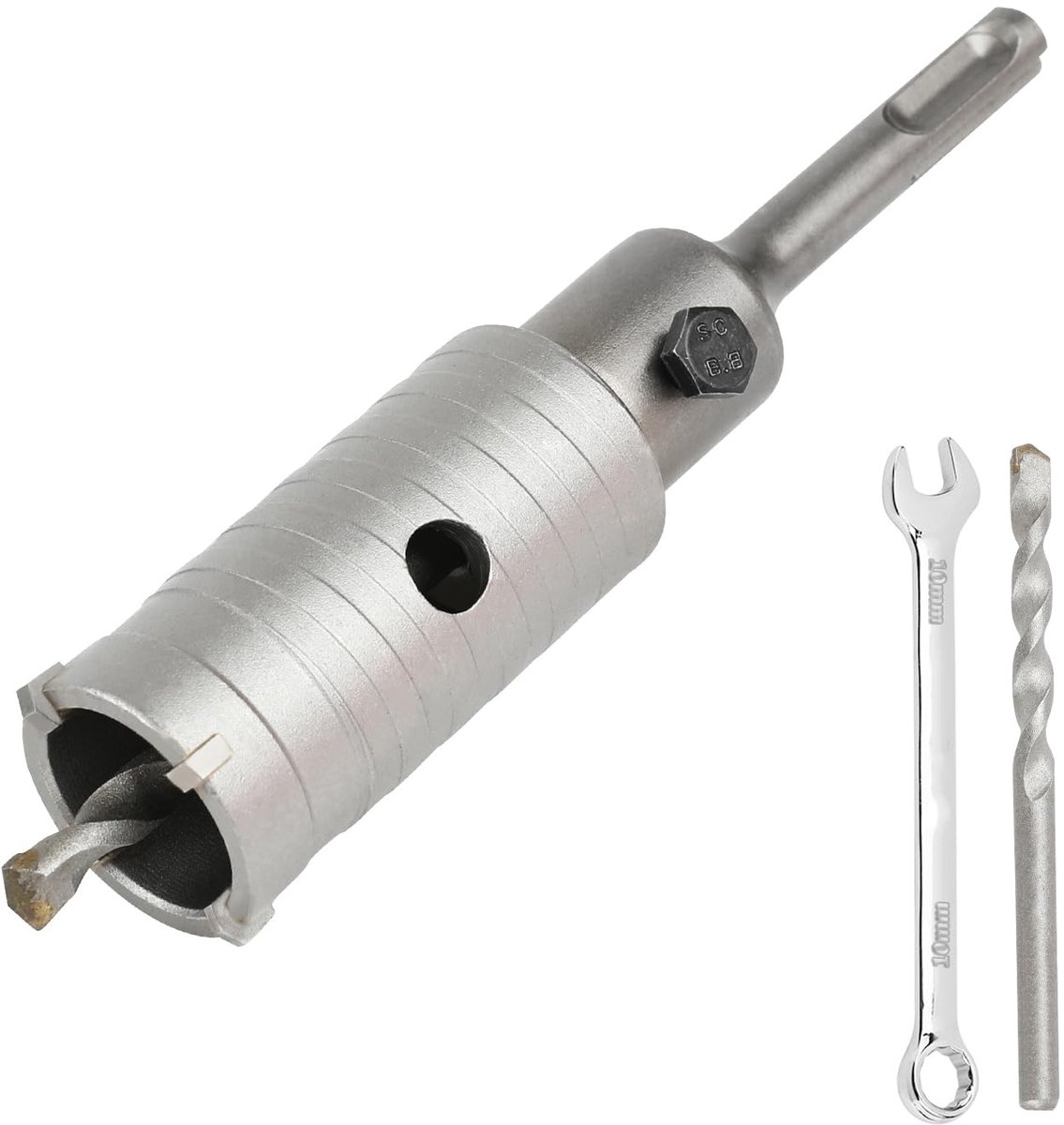 Holle Boorkroon 30mm Muurboor Met 110mm SDS Plus Adapter,Betongatenzaag,Kernboor,Boorkroon Stopcontact Voor Metselwerk En Beton