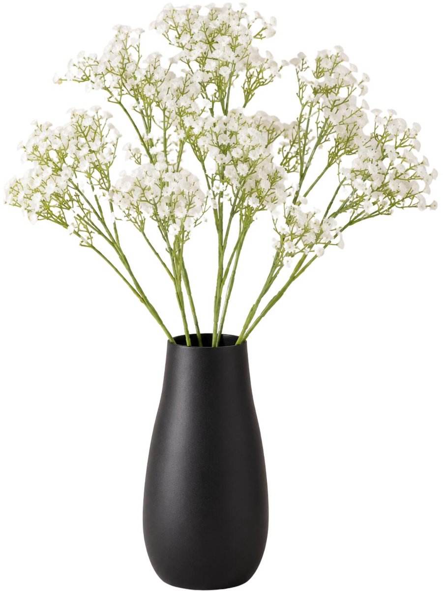 Bellatio Design Kunstbloemen Gipskruid Muralis - 5x - 30 cm - wit - losse takken - kunst zijdebloemen - Gypsophila