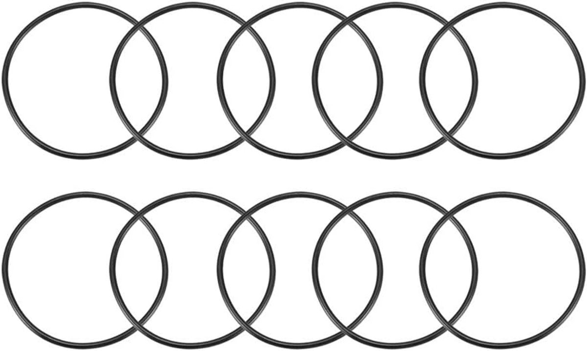 10 Stks 3mm x 78mm Rubber Afdichting Olie Filter O Ringen Pakking Zwart