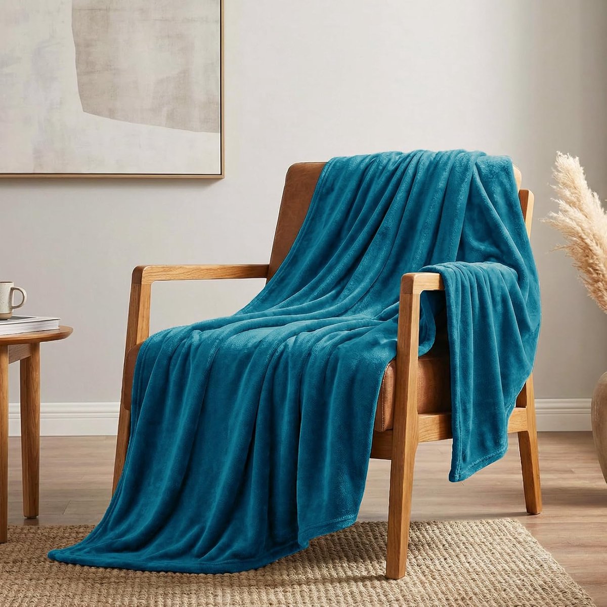 Store_7 - Knuffeldeken - XXL Flanel Deken - Zacht en Warm - Turkoois - Sofa Dekens - Perfect voor Thuisgebruik - 220x240 cm