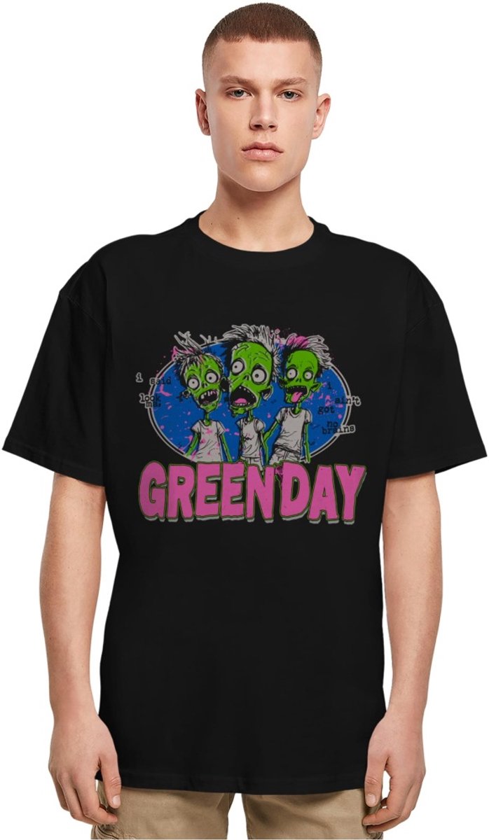 Merchcode Green Day - Zombie Oversized Heren Tshirt - L - Zwart