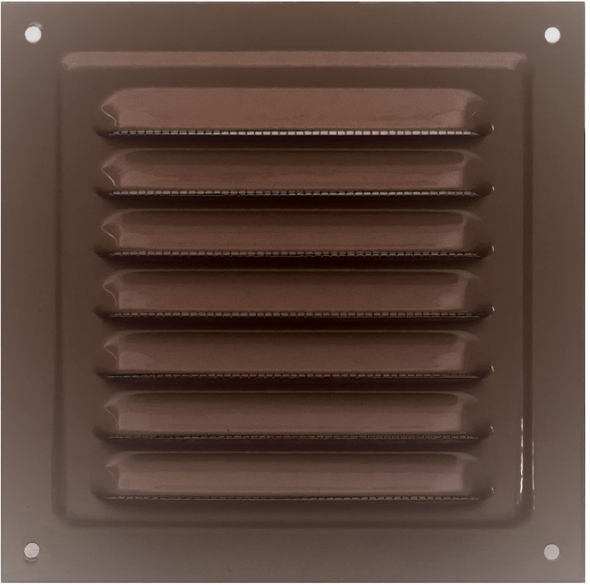 Dailygoods- Ventilatierooster Metalen - Ventilatie - 12,5x12,5cm - Bruin - Schokbestendig - Afsluitbaar - Luchtrooster