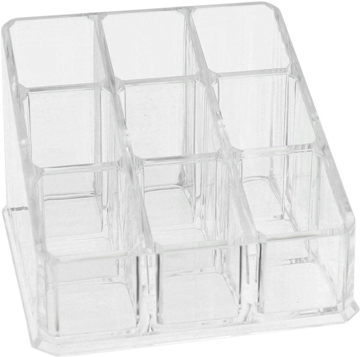make-up-organizer, sorteerdoos voor beautyproducten, transparant (9,2 x 9,2 x 6,5 cm)