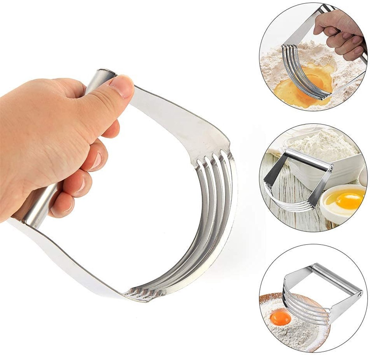 Dailygoods- Deegblender Heavy Duty - Deegsnijder/Roller - Professioneel Bakken - Duurzaam Keukengereedschap - Ergonomische Grip - Roestvrij Staal