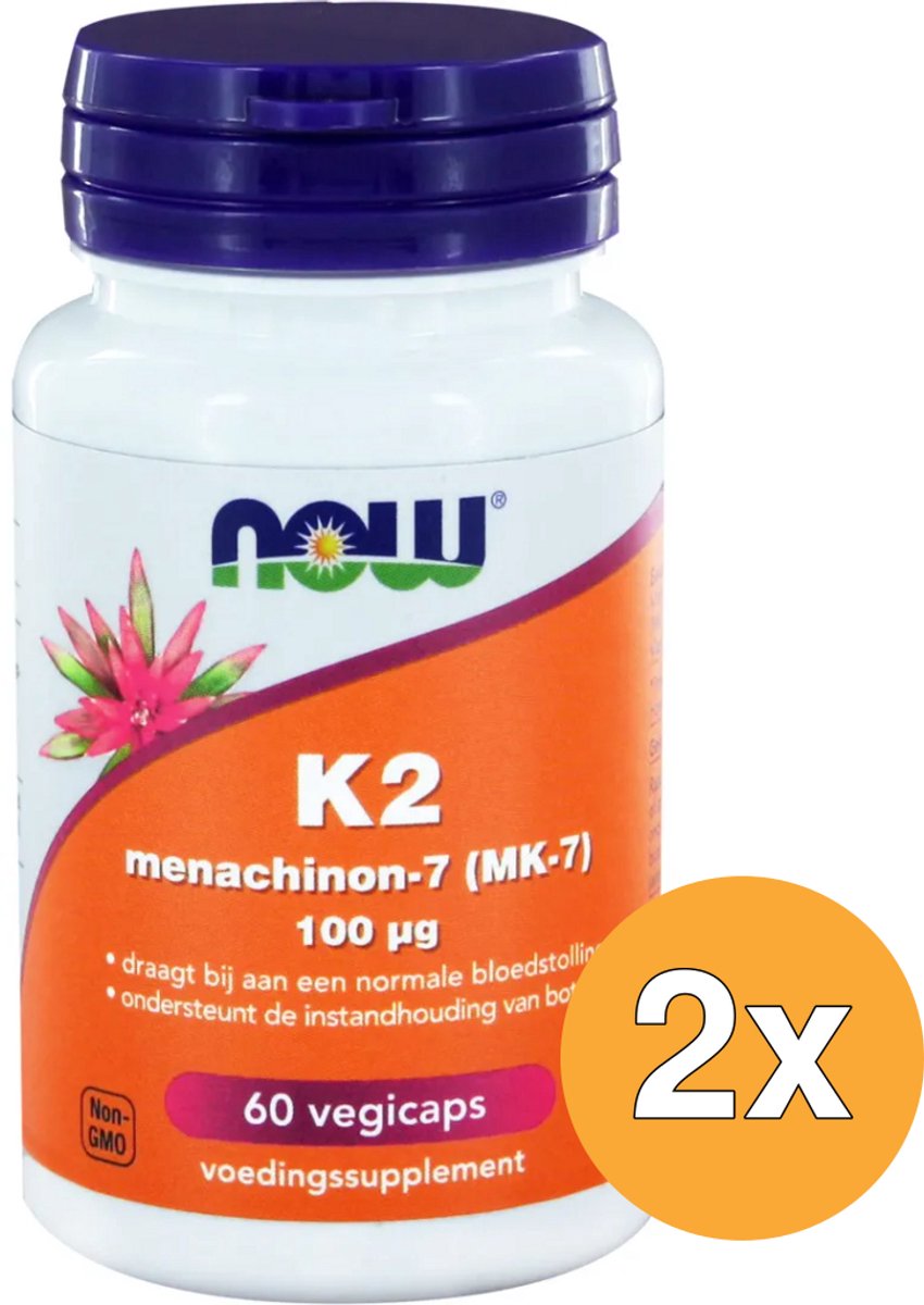 2x Now K2 Menachinon-7 (60 vega capsules)