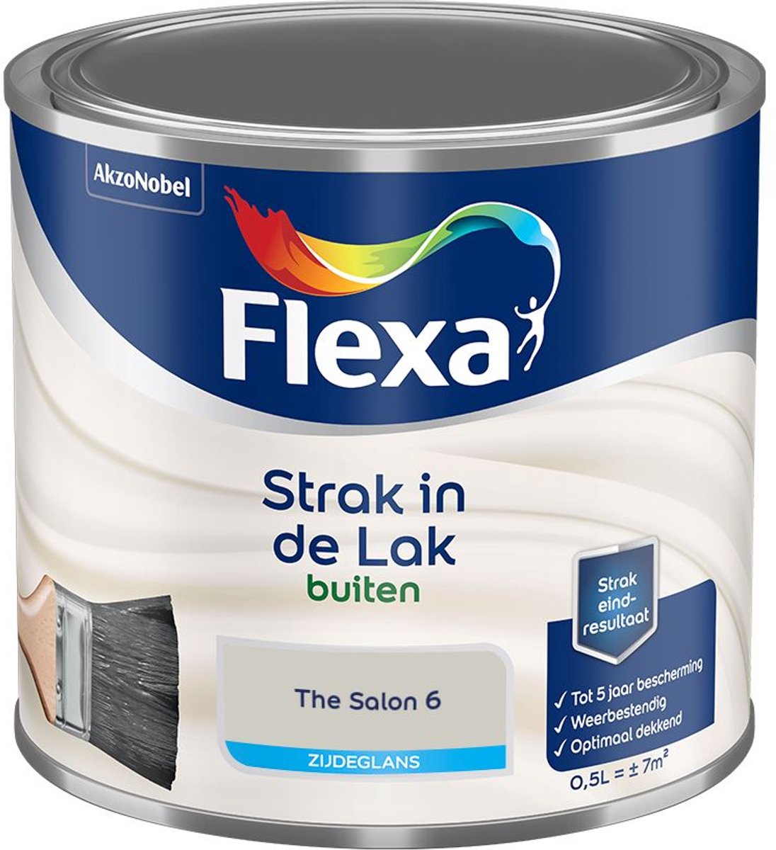 Flexa - Strak In De Lak Buitenlak Zijdeglans - The Salon 6 - Mengverf - 500 Ml