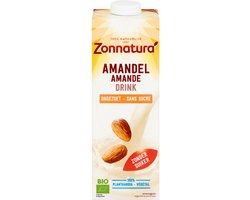 Zonnatura Amandel Drink Ongezoet Biologisch - 1000 ml