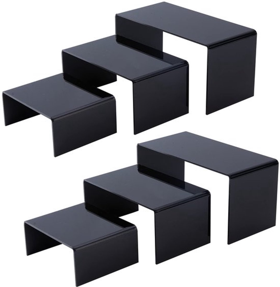 SPHProducts - Zwarte acryl display verhoger - 3 maten - Showcase
