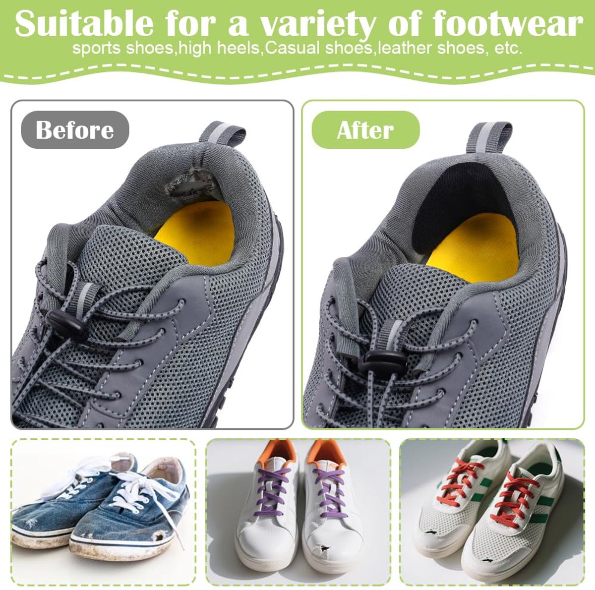 6 paar sneakerreparatiepatches, hielpatchs, schoenen hiel reparatie sneakers, lederen hielbescherming, hielbekleding, reparatie voor de meeste soorten (groot + klein)