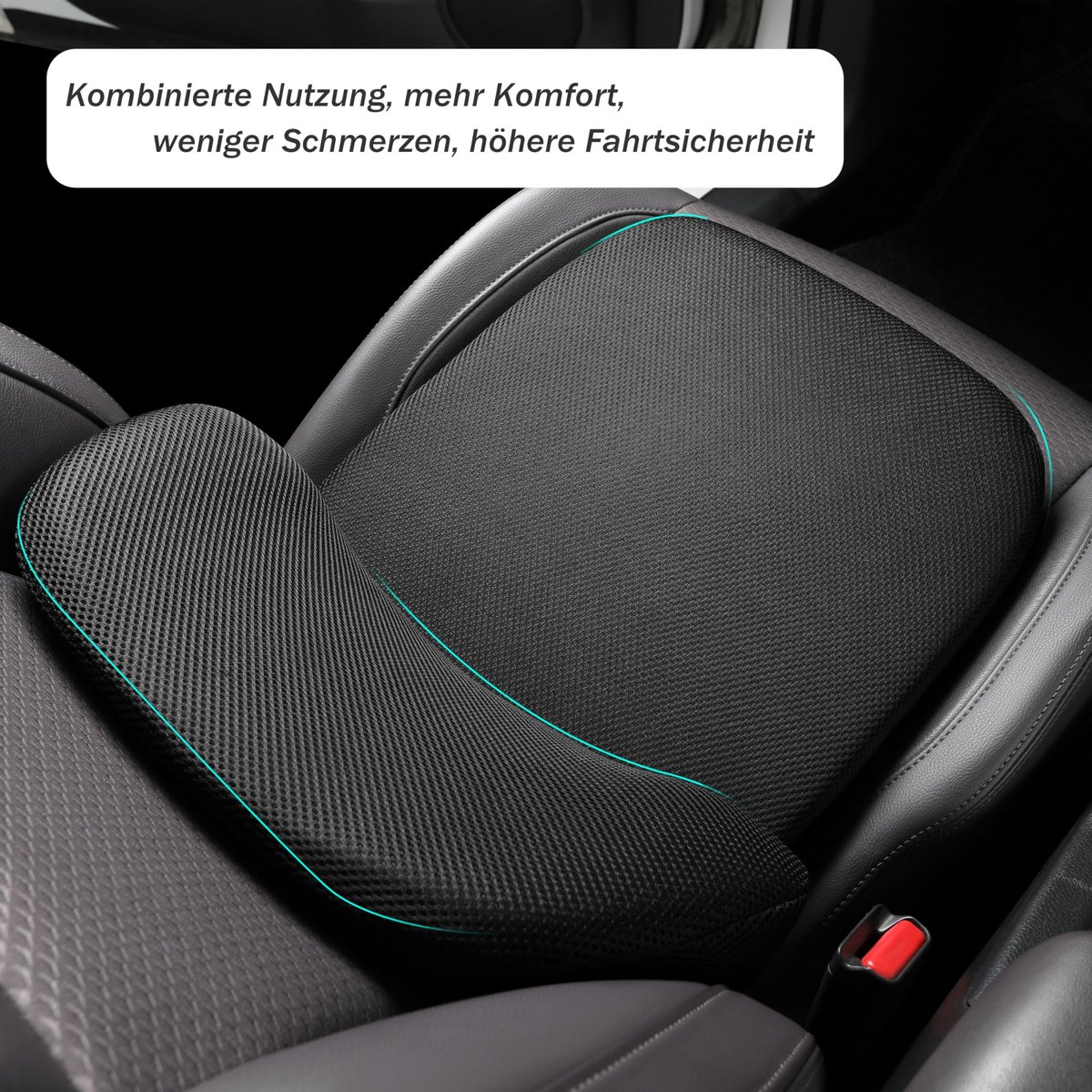& lendensteun kussen rijden comfort, rugpijn Relief truck wigkussen/kussen, knusse tailleondersteuning, geheugenschuim, zachte stof, ademend en niet gevuld, verbetert houding