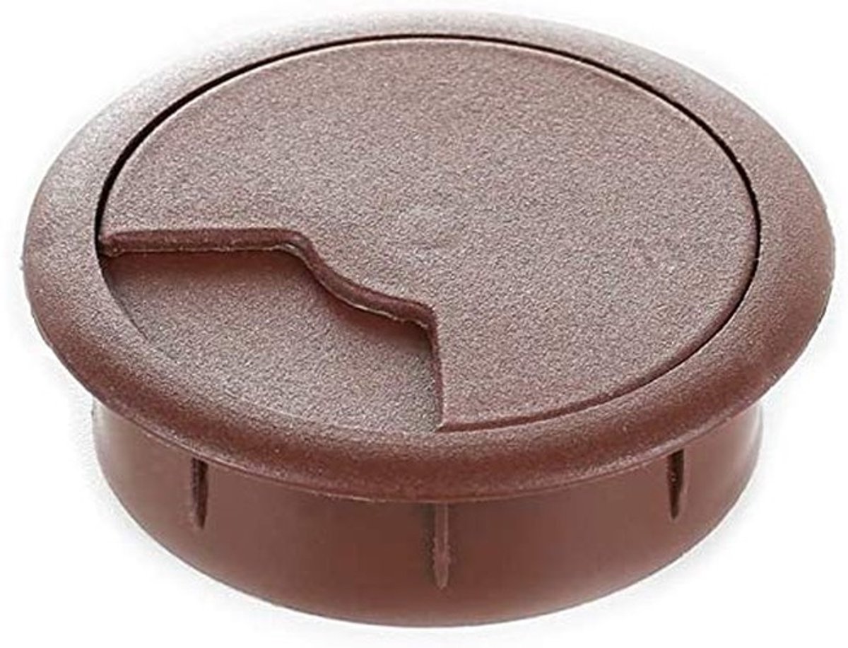 Dailygoods- Kabeldoorvoer 60 mm Hoogwaardige Kunststof - Kabeldoorvoer/Bureaukanaal - Kabeldoorvoer voor Bureaus - Kabeldoorvoer voor Kantoor - Kabeldoorvoer met Afsluitdeksel - Diverse Kleurontwerpen - Kabelgoot