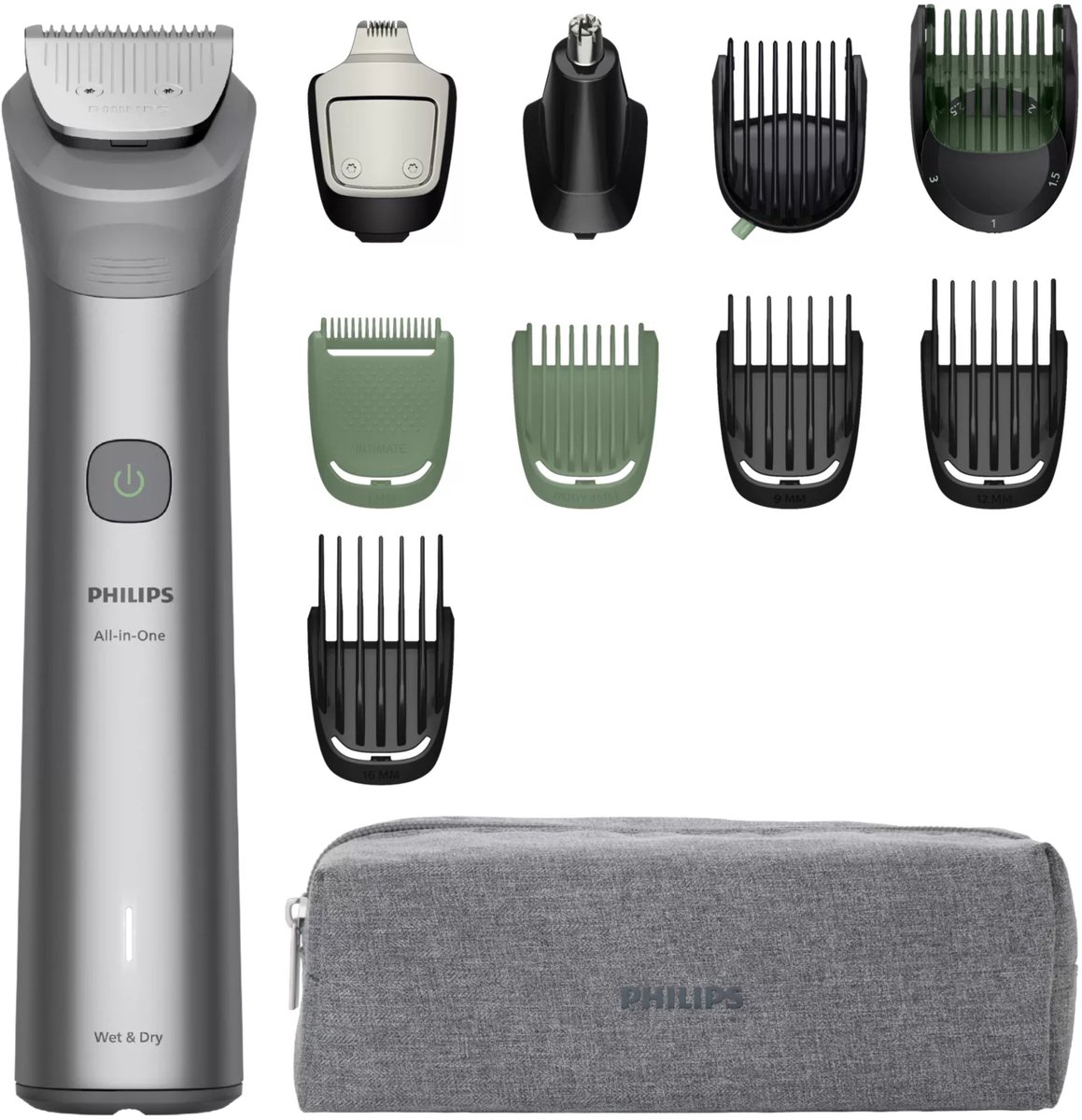 Philips Multigroom Serie - Gezichts- en Lichaamstrimmer - 11 Opzetstukken - Zelfslijpende Mesjes