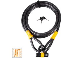 VINZ Kibo Kabelslot 3 Meter - ART 1 Slot - VBV/CCV Gecertificeerd Bootslot Verzekering - 20mm Kabel - 300cm