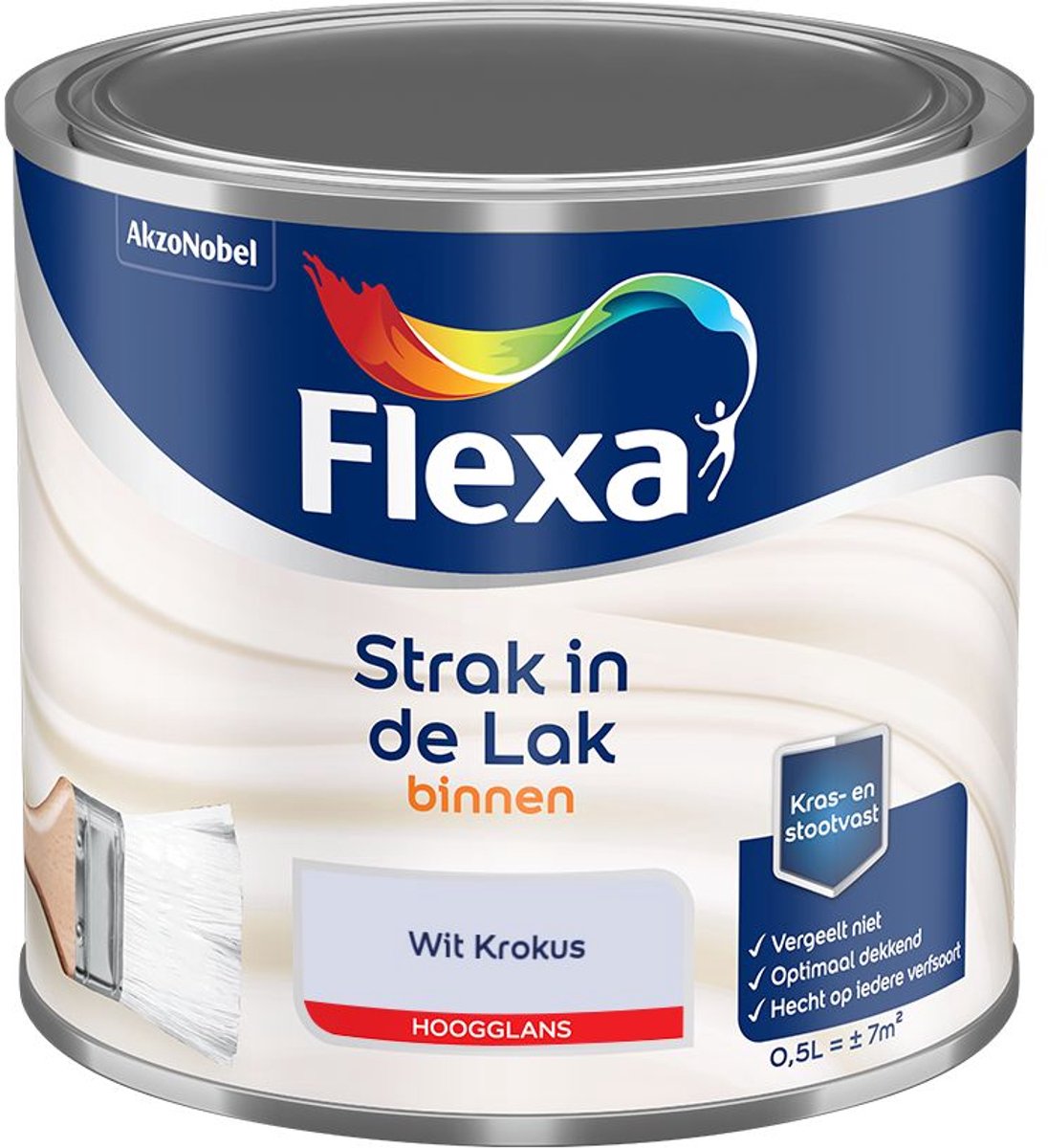 Flexa - Strak In De Lak Binnenlak Hoogglans - Wit Krokus - Mengverf - 500 Ml