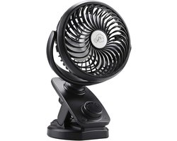 Mini tafelventilator, clipventilator met 90° automatische rotatie, 360° rotatie, USB-ventilator met diffuserfunctie voor thuis, kantoor, auto, kinderwagen (3600 mAh batterij)