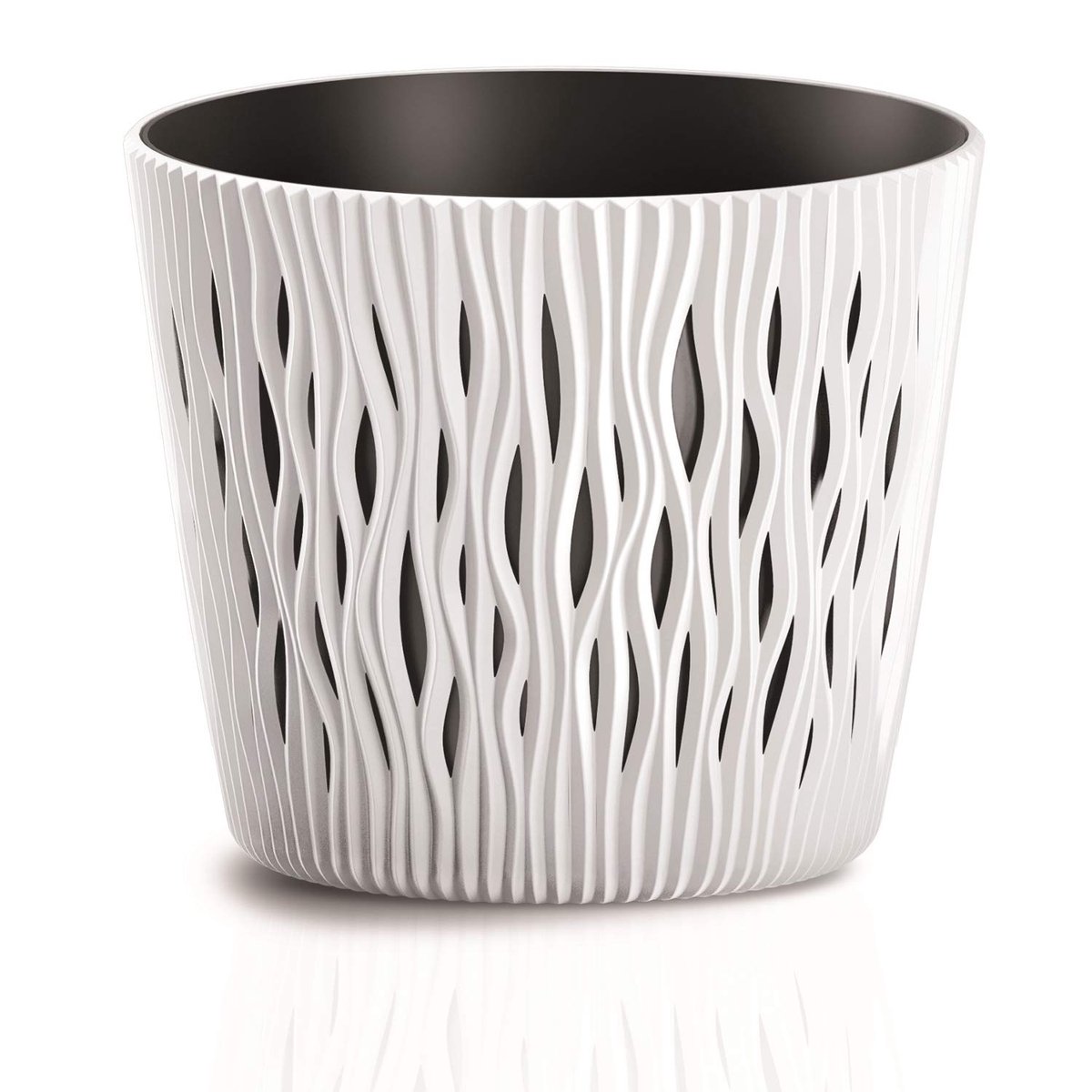 Redonda de plastico Sandy Round en color blanco 12 (largo) x 12 (ancho) x 11,1 (oud) cm