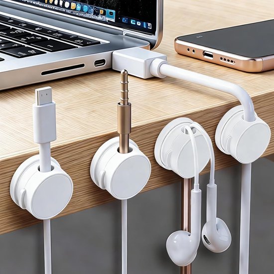10 stuks kabelbeheer magnetische organizer clips kabel bureau organizer voor kabels oplader muis oortelefoon gebruiksvoorwerpen keuken kantoor stroomkabels — afbeelding 4