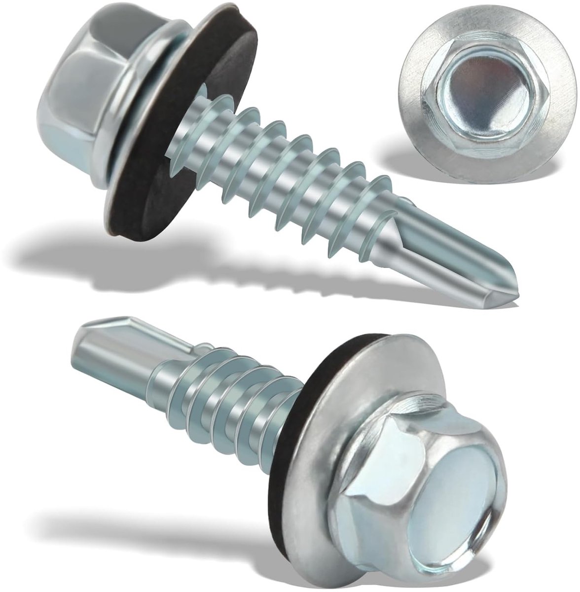 Set van 300 zelftappende schroeven 4.8 x 19 mm voor trapeziumplaten, dakbevestiging en waterdichte afdichting