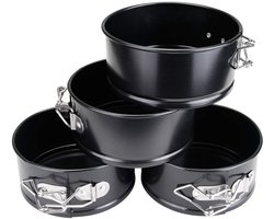 4" Kleine Springform Pan, Happybase 4 Stuk Nonstick Ronde Cake Pannen Mini Cheesecake Blikken met Verwijderbare Bodem voor Cheesecakes, Pizza's en Quiches