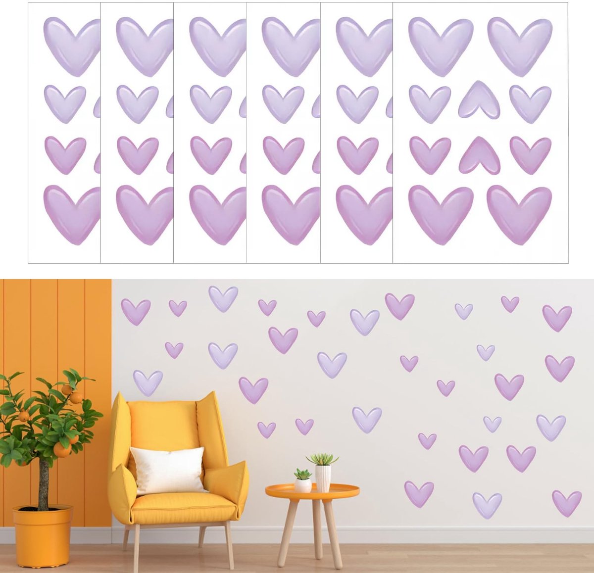 Dailygoods- Muursticker 60 Stuks - Zelfklevende PVC - Wandtattoo Kinderen - Boho-Stijl - Decoratie Meisjes/Jongens - Hoogwaardig Materiaal - Wanddecoratie