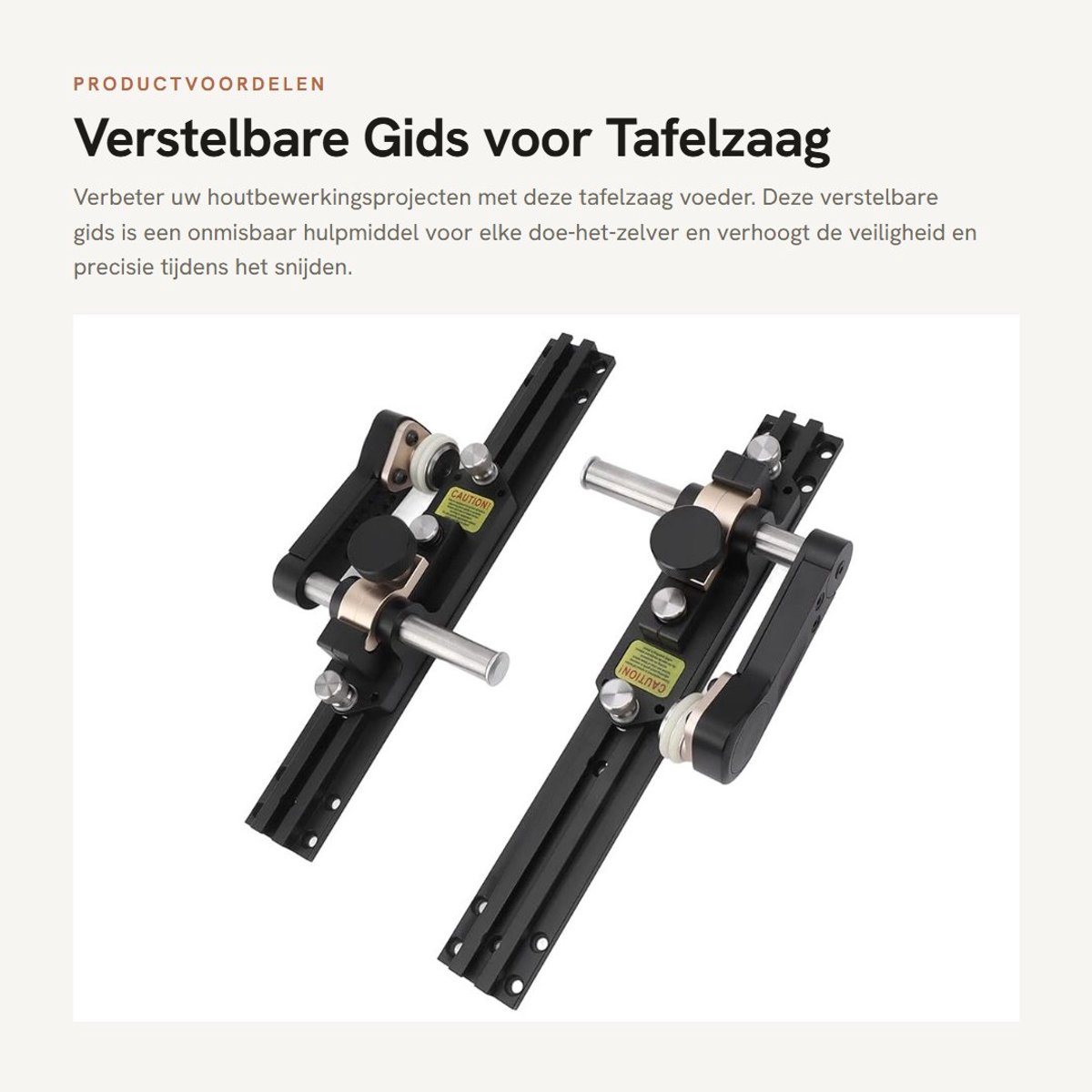 Dailygoods- Tafelzaag Verstelbare Gids - Houtbewerkingsvoeder - Materiaalduwer - Veiligheid - Precisiesnijden - Duurzaam Ontwerp - Zaagtafel